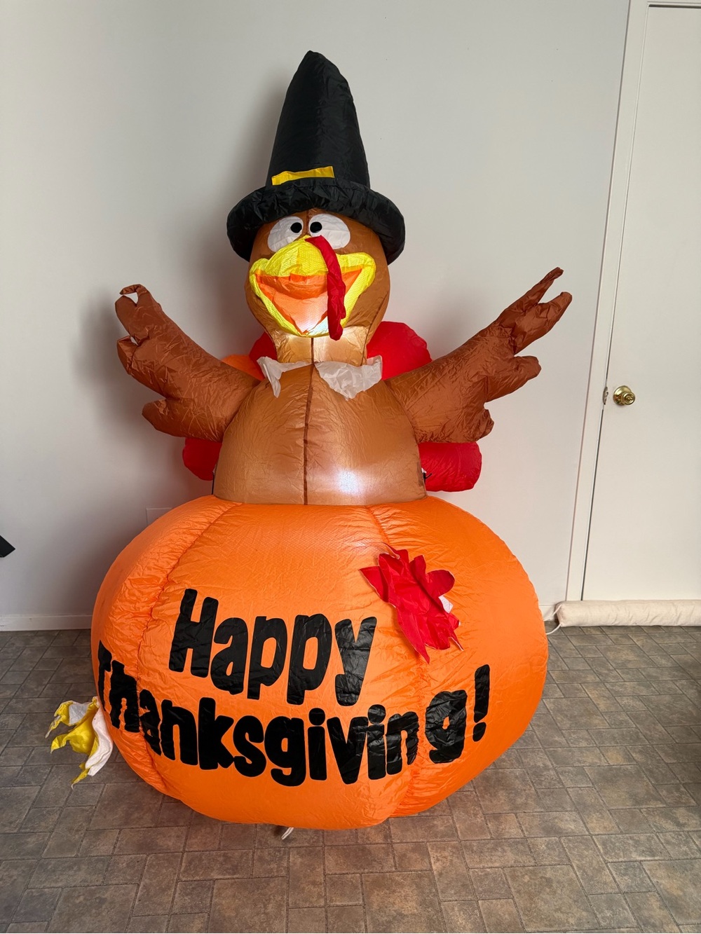 Inflatable Thanksgiving Turkey Lawn Decor - Orange, Brown, Red